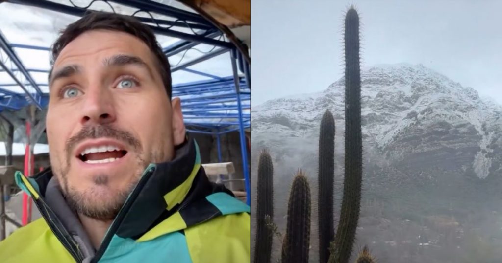 “Así amaneció”: Pangal Andrade mostró cómo quedó el Cajón del Maipo tras el sistema frontal