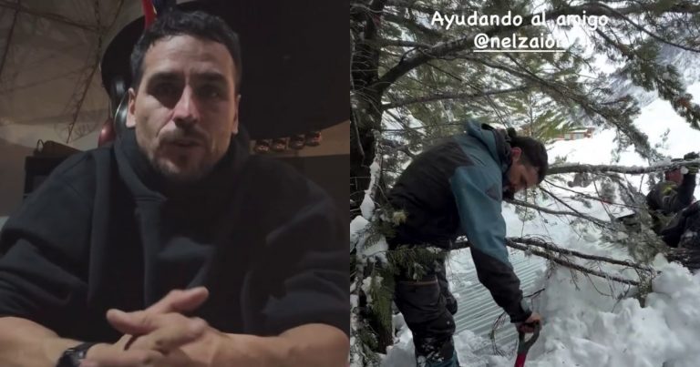 Pangal Andrade recorrió zonas aisladas del Cajón del Maipo para ayudar tras el sistema frontal: “Está complicada la situación”