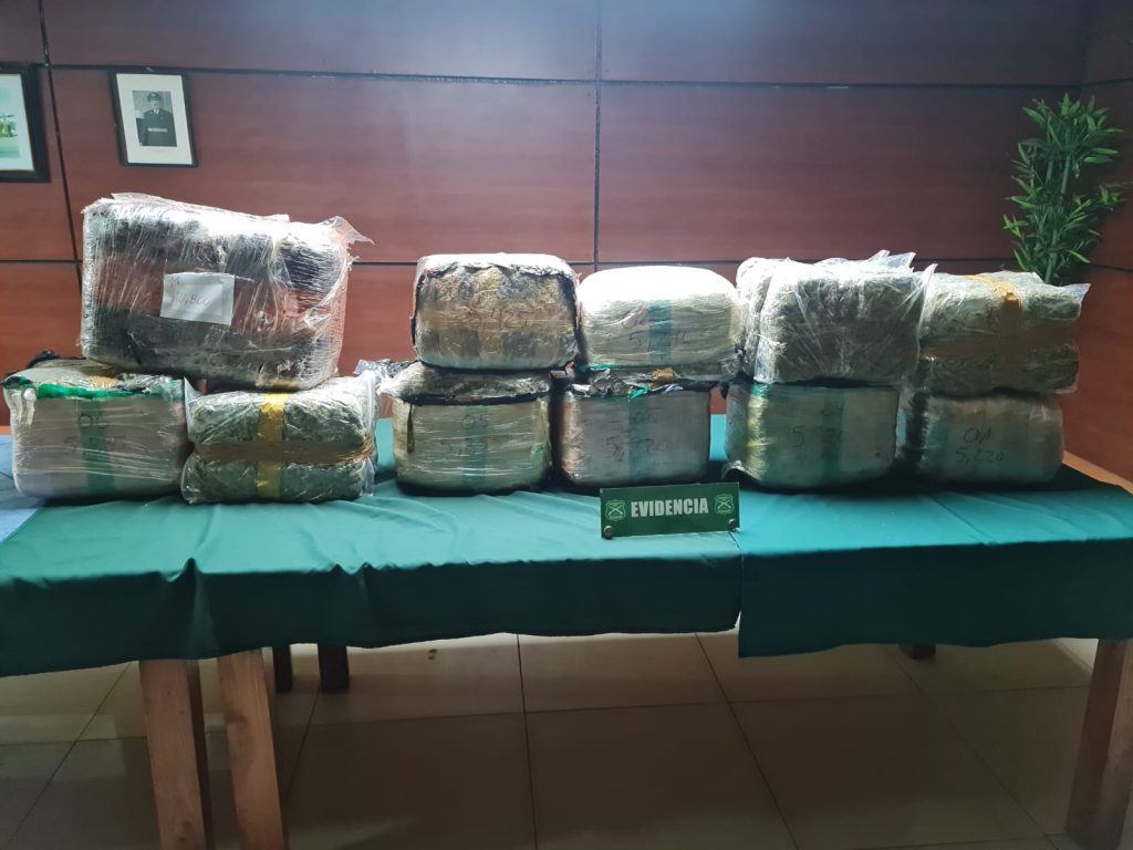 Carabineros detuvo a sujeto con más de 63 kilos de marihuana