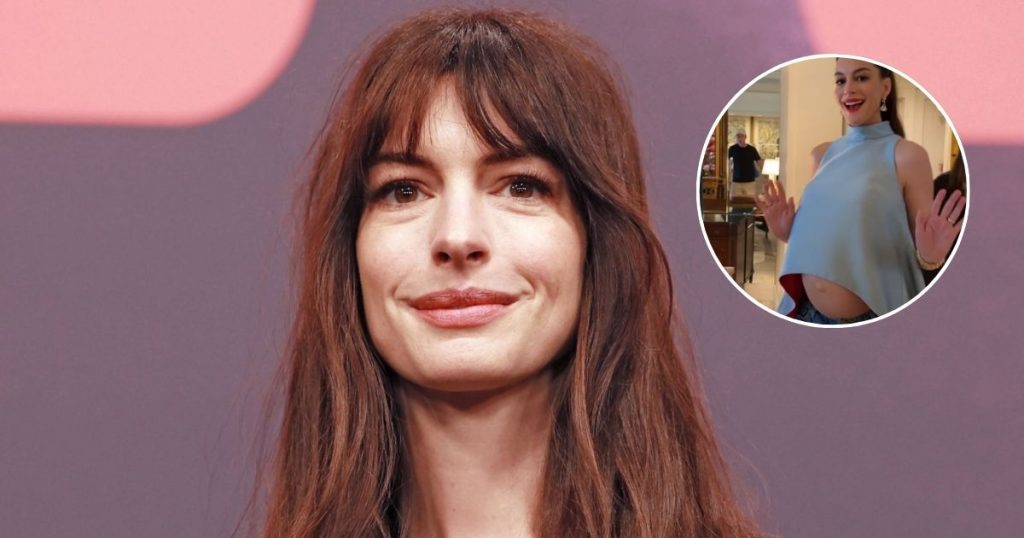 Anne Hathaway responde a quienes acusaron que fingía su embarazo: “Pelo falso, pancita real”