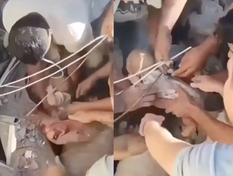 VIDEO | Milagro en Colombia: Rescatan con vida a bebé atrapado entre los escombros de un edificio