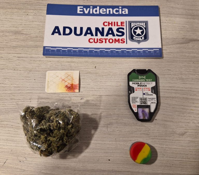 Aduanas concreta ocho procedimientos por detección de drogas en Chaitén