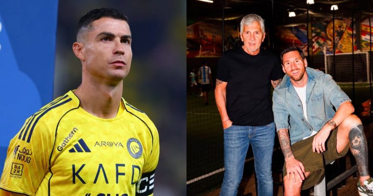 Cristiano Ronaldo sorprende con mensaje a Lionel Messi tras la muerte de su padre