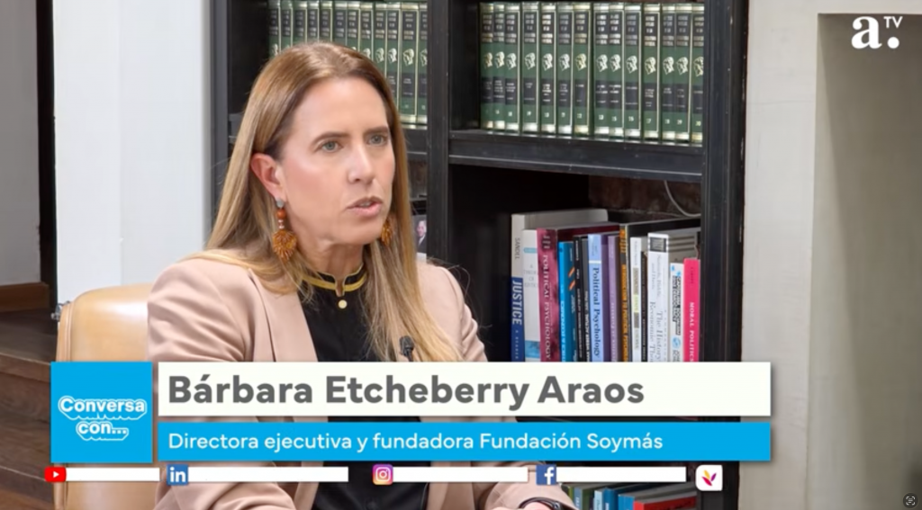 Carmen Ibáñez conversa con Bárbara Etcheberry, ingeniera comercial, fundadora y directora ejecutiva de Fundación Soy Más