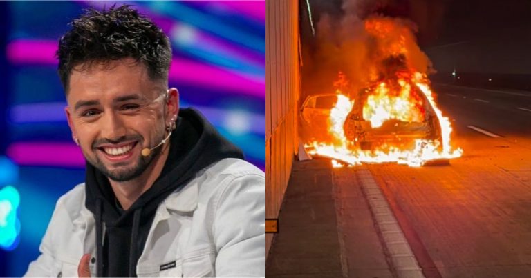 “Bambino” de Gran Hermano sufrió dramático incendio de su auto: “Me bajo del auto y después explota”