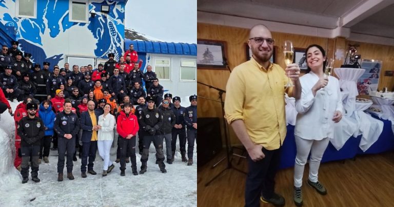 Científicos protagonizan histórico matrimonio en la Antártica chilena: no ocurría uno desde 2010