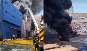 Grave incendio afecta a galpón de la Zofri en Iquique: evacúan preventivamente sectores aledaños