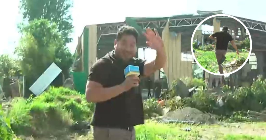 Gino Costa sufrió chascarro durante despacho en zona afectada por tornado: “Cosas que pasan”