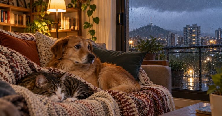 ¿Tu perro o gato tiene miedo a la tormenta? Qué hacer para protegerlo de truenos y granizos