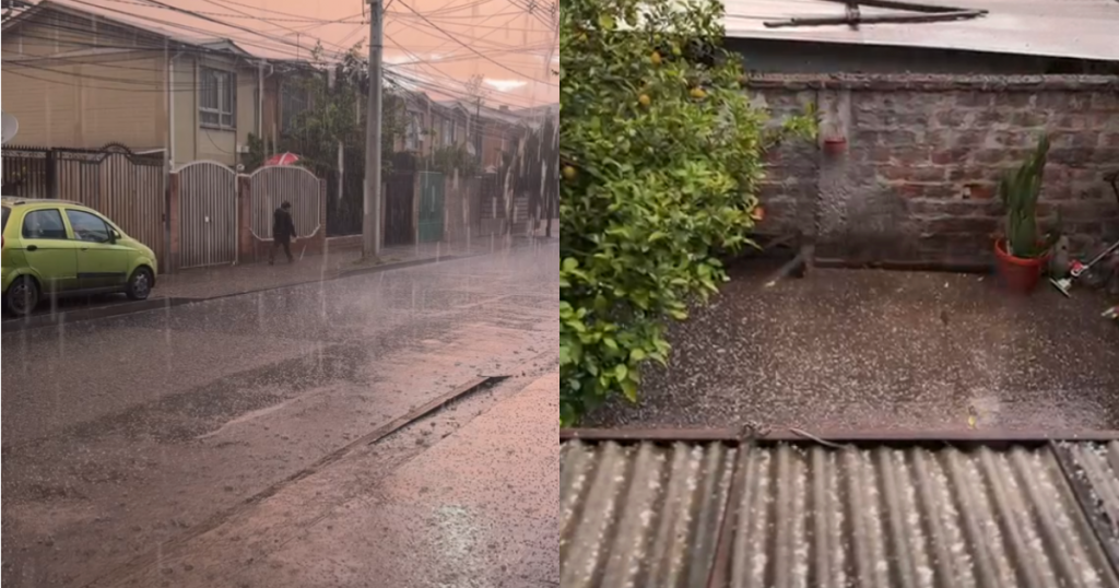 VIDEO | Granizo sorprende a Santiago durante la tarde: el fenómeno se registró en varias comunas