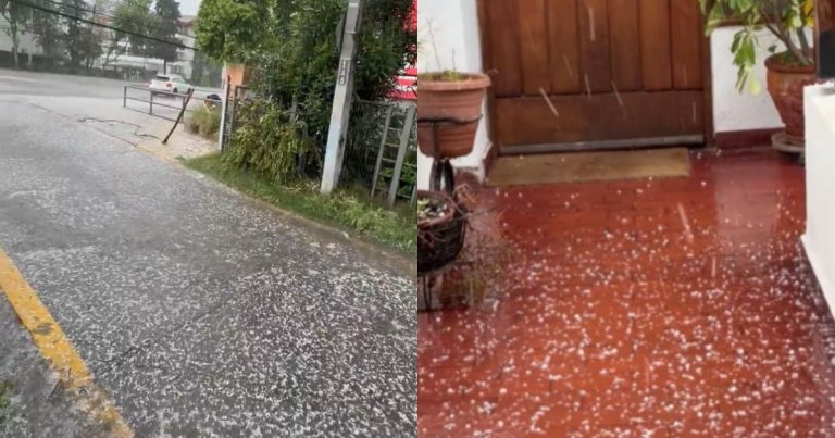 VIDEOS | Reportan lluvias y granizos en Las Condes y otras comunas de la Región Metropolitana