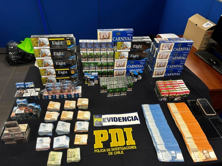 PDI incauta 735 cajetillas de cigarros de contrabando en Cerro Navia y Lo Prado
