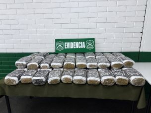 Carabineros incauta más de 51 kilos de marihuana durante fiscalización vehicular