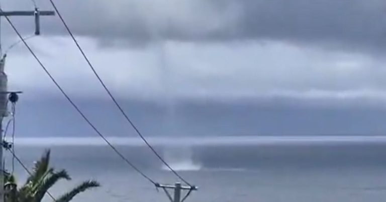 Armada confirma tromba marina frente a Curanipe: fenómeno no ingresó a tierra